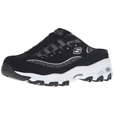 Afbeelding van Skechers Sport D&#039;Lites Slip On Mule Sneaker voor dames, Zwart/Wit, 40.5 EU
