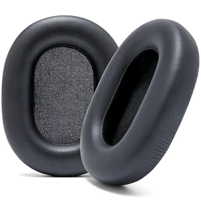 Afbeelding van WC Wicked Kussens extra dikke oorkussens voor Sony WH 1000XM5 Zachte PU lederen kussens, luxe geluidsisolerende traagschuim, dikte Black