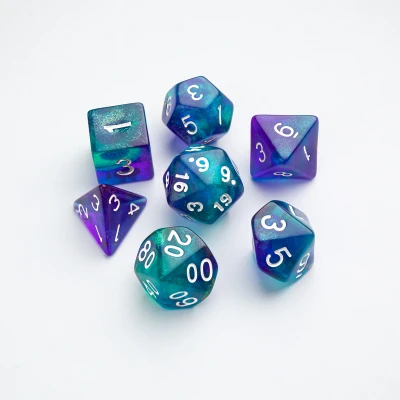 Afbeelding van Gamegenic Galaxy Series RPG Dice Set: Neptune (7 stuks)