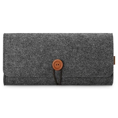 Afbeelding van ProCase Vilten draagtas voor Nintendo Switch Lite, ultra slanke draagbare reistas professionele beschermende tas Lite 2019, met 5 Game Cartridges Houders Zwart, Zwart