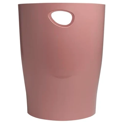 Afbeelding van Exacompta Ref. 45338D Set van 8 prullenbakken ECOBIN Skandi met handgrepen Volume 15 liter Afmetingen 26,3 x 33,5 cm Voor kantoor of thuis Kleur Oud Roze