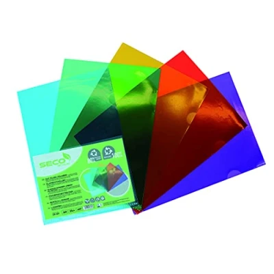 Afbeelding van Seco L map A4 assorti PP 100 micron 25 stuks milieuvriendelijk SE LSF AST