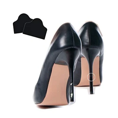 Afbeelding van 1 paar Protect My Heels Zwarte hakbeschermers. Bescherm de hakken van je dure pumps.