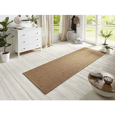 Afbeelding van Loper Sisal Mesh Mokka 80x150cm Bruin Landelijk Vloerkleed 123vloerkleed.nl is de online webshop voor vloerkleden en woonaccessoires.