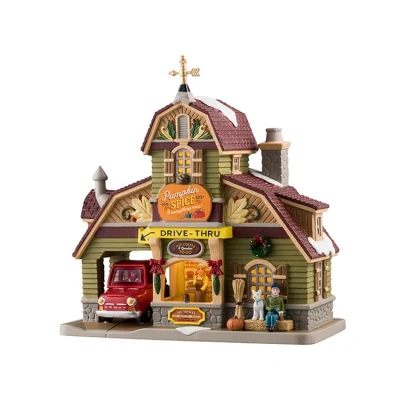 Afbeelding van Lemax Pumpkin Spice &amp; Everything Nice Coffee Shop + 4,5 Volt Adapter U