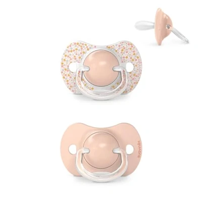 Afbeelding van Suavinex Dreams Reversible Duo Pink 6 18m 2 stuks Silicone Fopspenen SXSDP2083119