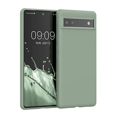 Afbeelding van kwmobile telefoonhoesje geschikt voor Google Pixel 6a Hoesje smartphone Back cover in grijsgroen