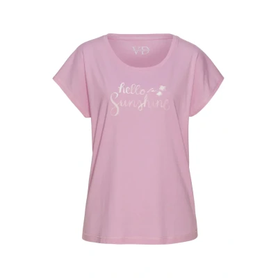 Afbeelding van Lascana Pyjamashirt, Dames, Maat: 36/38, Fuchsia
