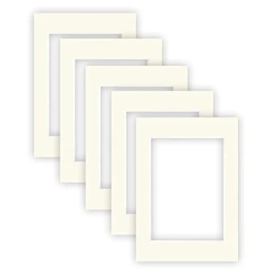 Afbeelding van nielsen Conservation Passepartout karton 1,5 mm set van 5 buitenformaat 29,7x42 cm (DIN A3) voor beeldformaat 21x29,7 A4) ivoorwit (roomwit) glad oppervlak