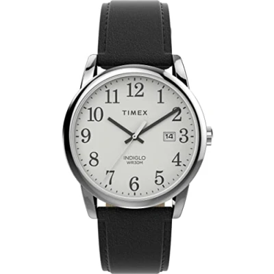 Afbeelding van Timex Easy Reader herenhorloge met 38 mm leren band TW2V68800