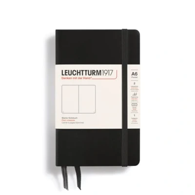 Afbeelding van Leuchtturm Notitieboek A6 Hardcover Black Blanko