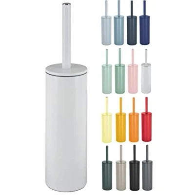 Afbeelding van Spirella luxe Toiletborstel in houder Cannes ivoor wit metaal 40 x 9 cm met binnenbak Toiletborstels