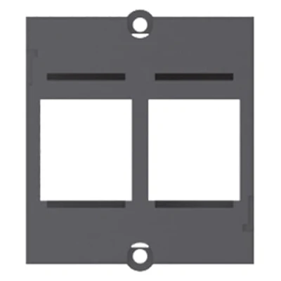 Afbeelding van BACHMANN maatwerk module frame 2x Keystone, zwart