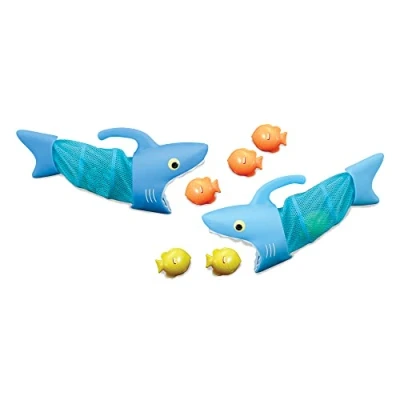 Afbeelding van Melissa &amp; Doug Sunny Patch zwembadspeelgoed, visjacht met haai (zwembadspeelgoed, 2 netten, 6 visloodgewichten om te vangen)