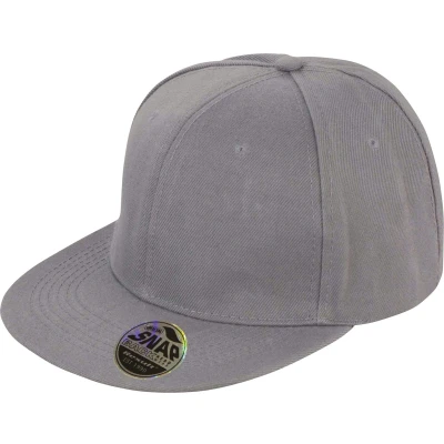 Afbeelding van Result Bronx Original Flat Peak Snapback Cap RC083X Heather Grey