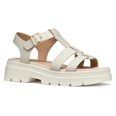 Afbeelding van Geox Adacter Sandalen met plateauzool, Dames, Maat: 39, Sand Kalfsleer