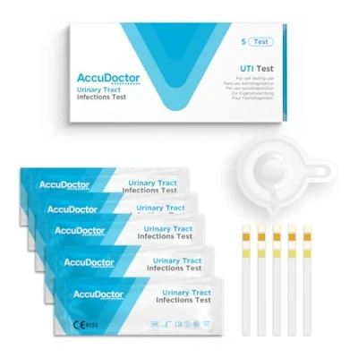 Afbeelding van 5 Accudoctor Vaginale pH Test waarde Vaginose Afzonderlijk verpakt, eenheden Sneltest Zelftest voor thuis vrouwen, teststrips.