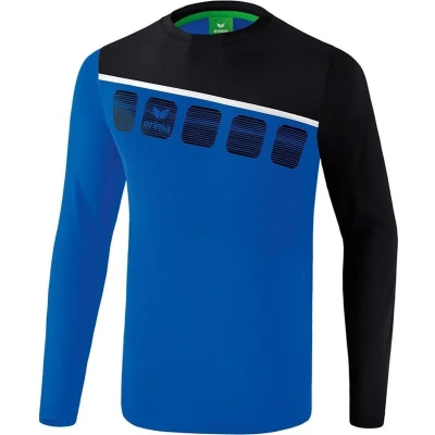Afbeelding van Erima 5 C longsleeve new royal/zwart/wit 34 / XL