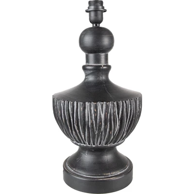 Afbeelding van Clayre &amp; Eef Lampenvoet Ø 24x47 cm Zwart Kunststof Rond Lampvoet