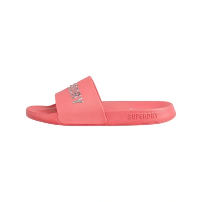 Afbeelding van Superdry CODE LOGO Muiltjes, Dames, Maat: 38 39, Active pink Rubber/ textiel