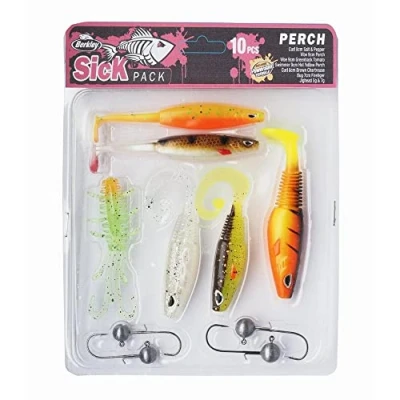 Afbeelding van Berkley Sick Pack Perch Softbait Kit (10pcs) Shad