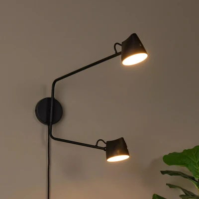Afbeelding van Lucide MILNE Wandlamp LED Dimb. 2x8W 2700K Zwart