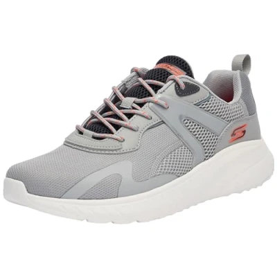 Afbeelding van Skechers BOBS Squad Chaos Elevated Drift Sneakers voor heren, Grijs synthetisch/multi Mesh, 10 UK, Synthetisch Multi 45 EU