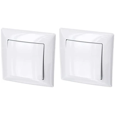 Afbeelding van Set van 2, inbouw aan /uitschakelaar, steekklem, all in one, serie G1 zuiver wit