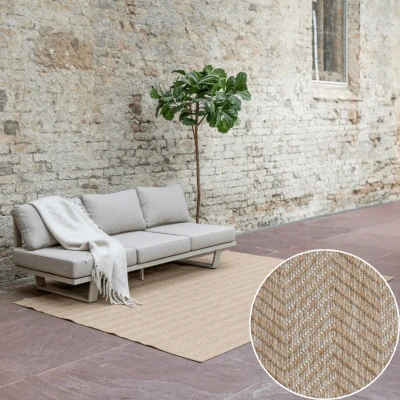 Afbeelding van Jute buitenkleed Naturel ZigZag 280 x 380 cm (XXL) Interieur05