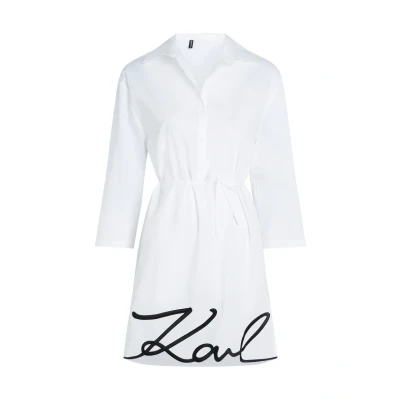 Afbeelding van KARL Lagerfeld DNA Signature Strandaccessoire, Dames, Maat: Small, White