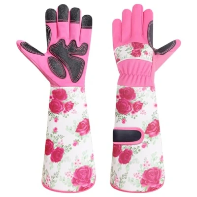Afbeelding van Lange Tuinhandschoene voor Vrouwen en Mannen,Ademende Comfortabele Dame Tuinhandschoenen,Tuinhandschoen met Extra Onderarm Bescherming,Tuinhandschoenen Tuinieren,Plukken,Plant,Landschap