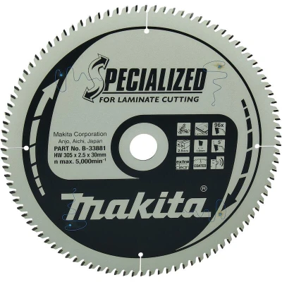 Afbeelding van Makita Zaagblad Laminaat305x30x2,5 96T5g B 33881