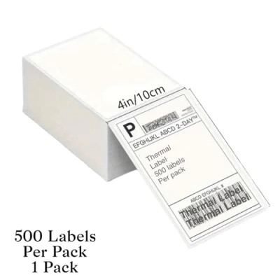 Afbeelding van thermische etiketten 100 x 150 mm, zelfklevend adreslabel compatibel met labelprinters directe voor verzending en etikettering (500)
