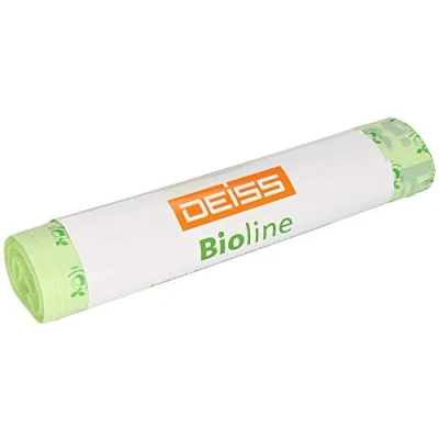 Afbeelding van Biologische vuilniszakken DEISS Bioline 200 L, composteerbaar, 5 stuks