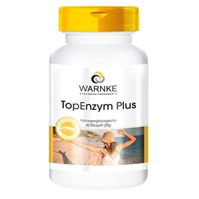 Afbeelding van Enzymcomplex Bromelaïne, Trypsine, Chymotrypsine en Rutoside Topenzym Plus 50 capsules Warnke Vitalstoffe Duitse apothekerskwalitei