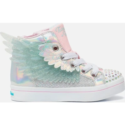 Afbeelding van Skechers Twilites 2.0 Sneakers hoog voor kinderen, Maat: 31, Silver/pink &amp; lt. blue trim Textiel/ synthetisch