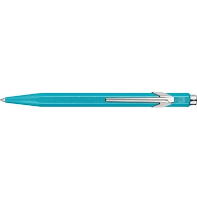 Afbeelding van caran d&#039;ache Balpen colormat x 849 turquoise 2 stuks