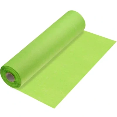 Afbeelding van 100%Mosel tafelloper vlieseline in appelgroen (30 cm x 25 m), elegante tafeldecoratie voor verjaardagen en bruiloften, kleurrijke versiering speciale gelegenheden