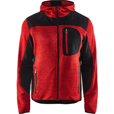 Afbeelding van Blaklader Gebreid vest met softshell 4930 2117 Rood/Zwart