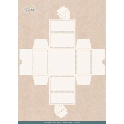 Afbeelding van Stencil Card Deco Essentials Sweet Strawberries Box A4