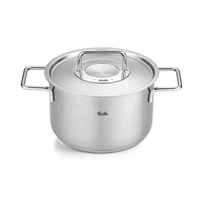 Afbeelding van Fissler Collectie Pure Kookpan van roestvrij staal (16 cm, 1,9 l) met glazen deksel en binnenschaal, compatibel inductie