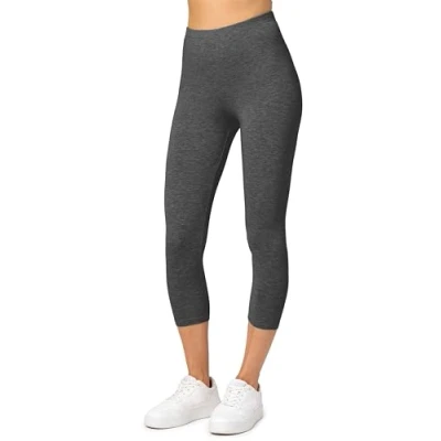 Afbeelding van Merry Style MS MS10 144 LE Dames Capri Leggings Sport Vrijetijdsbroek 3/4 Lengte Viscose Sporbroek Yogabroek Donker Gemêleerd XS