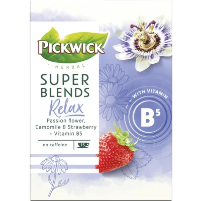 Afbeelding van Pickwick Super Blends Relax Kruidenthee 4 x 15 theezakjes