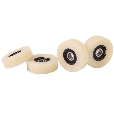 Afbeelding van Nylon wielen 45 14 8, van polyamide, mm diameter, breed, 8 lagers, nauwkeurig vervaardigd in de EU, 4 stuks