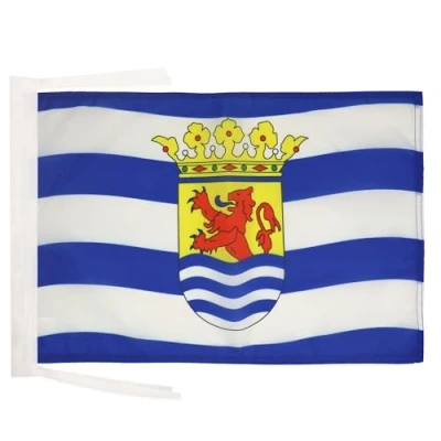 Afbeelding van Provincie Zeeland Vlag 45x30 cm koorden SMALL vlaggen 30 x 45 Banier 18x12 in Hoogwaardige kwaliteit AZ FLAG