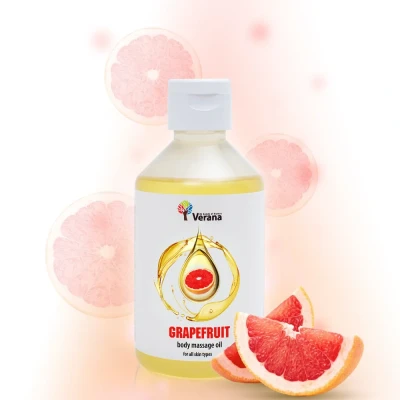 Afbeelding van Verana Massageolie Grapefruit, 250ml, 100% natuurlijk, gemaakt in Europa