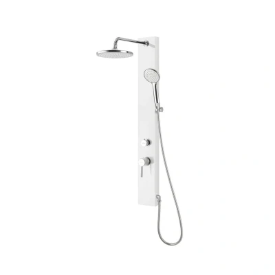 Afbeelding van Douchepaneel Sapho Figa 105x12.5 cm met Mengkraan Wit