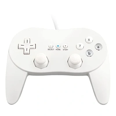 Afbeelding van OSTENT Bedrade klassieke Controller Pro Gamepad joystick voor Wii Remote Console Videospel, Kleur Wit