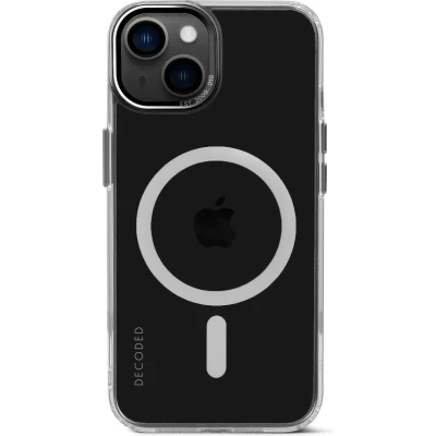 Afbeelding van DECODED Clear Case Back Cover iPhone 14 en 13 Gerecycleerd Materiaal Doorzichtig Hoesje Magnetische Technologie van Apple Transparant