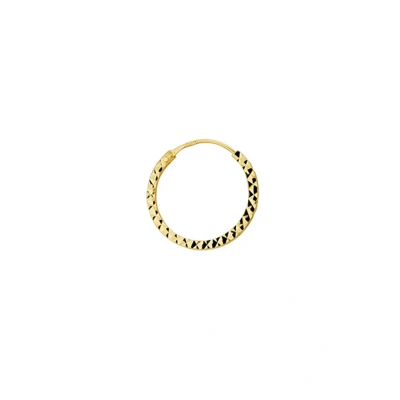 Afbeelding van goud (geelgoud) oorring 1,2 mm gediamanteerd per stuk 4026016